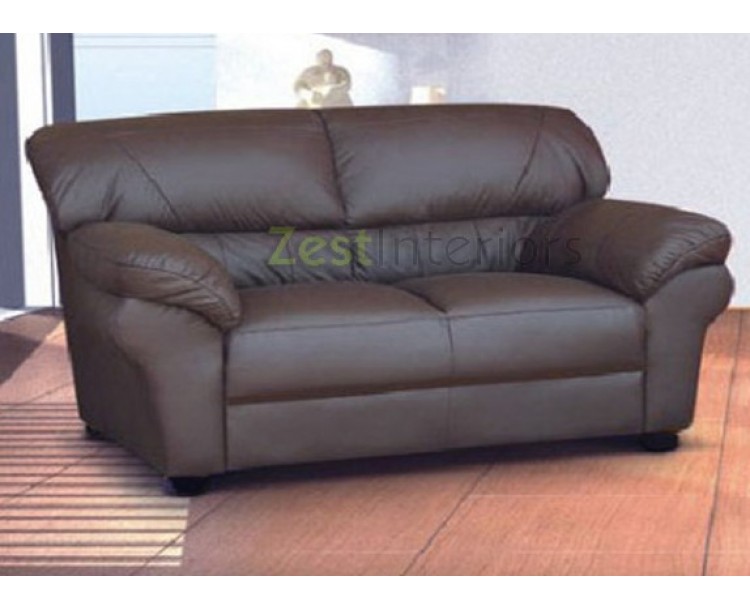Polo Two Seater Sofa High Quality Brown Faux Leather
